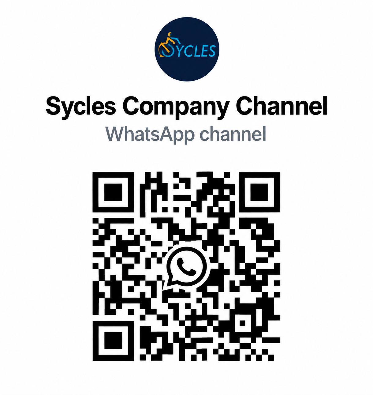 SYCLES WhatsApp Channel QR Code